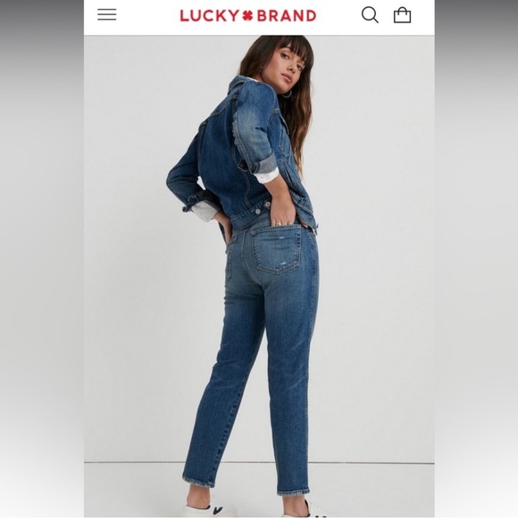 Lucky Jeans// straight cut crop jeans- size 30 - Picture 8 of 8